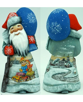 G.DeBrekht Woodcarved and Hand Painted Old World Christmas Joy Santa Figurine