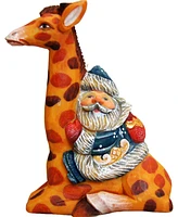 G.DeBrekht Santa On Giraffe Ornament