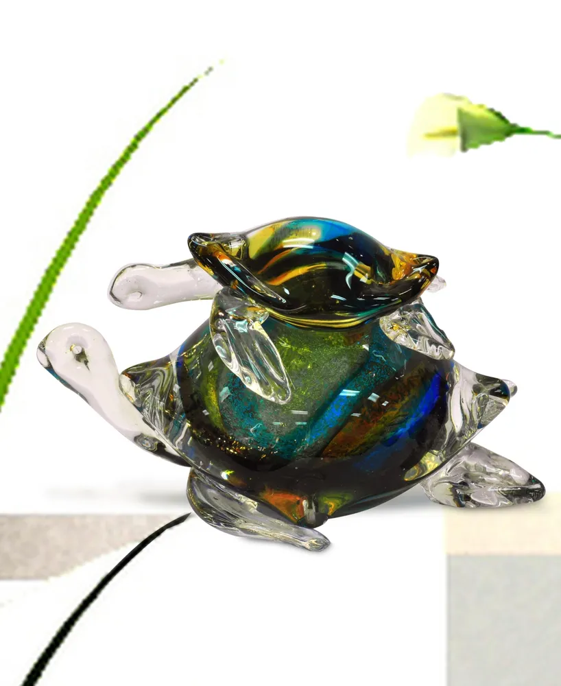 Dale Tiffany Colorful Sea Turtle Figurine