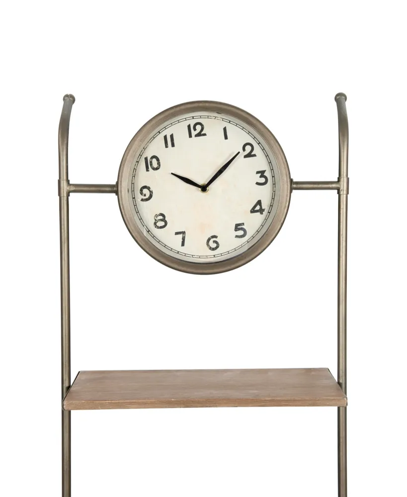 Storied Home Wall Clock with Shelves and Hooks