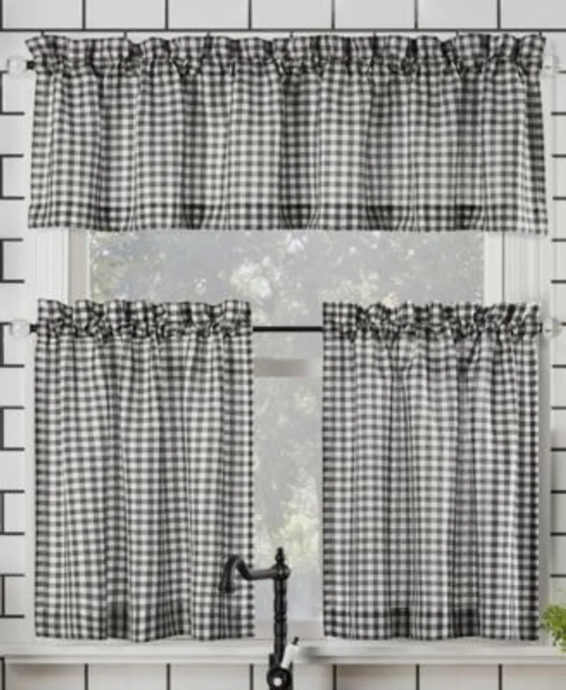 Parkham Farmhouse Plaid Valance Tier Collection