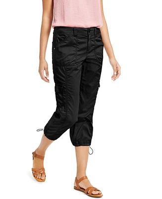 Style & Co Women's Mid-Rise Cargo Capri Pants, Regular Petite, Exclusively at Macy's