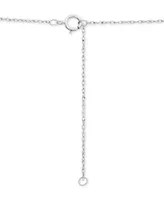 Diamond Multi-Row Heart Pendant Necklace (1/2 ct. t.w.) in 14k White Gold, 18" + 2" extender