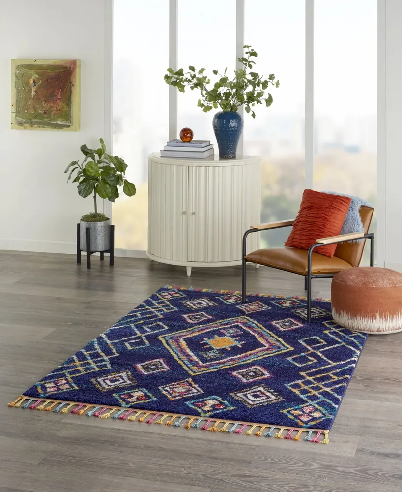 Closeout! Nourison Home Mecca MEC02 Navy 5'3" x 7'9" Area Rug