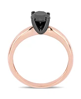 Black Diamond (1 ct. t.w.) Solitaire Ring 14k Yellow, White or Rose Gold