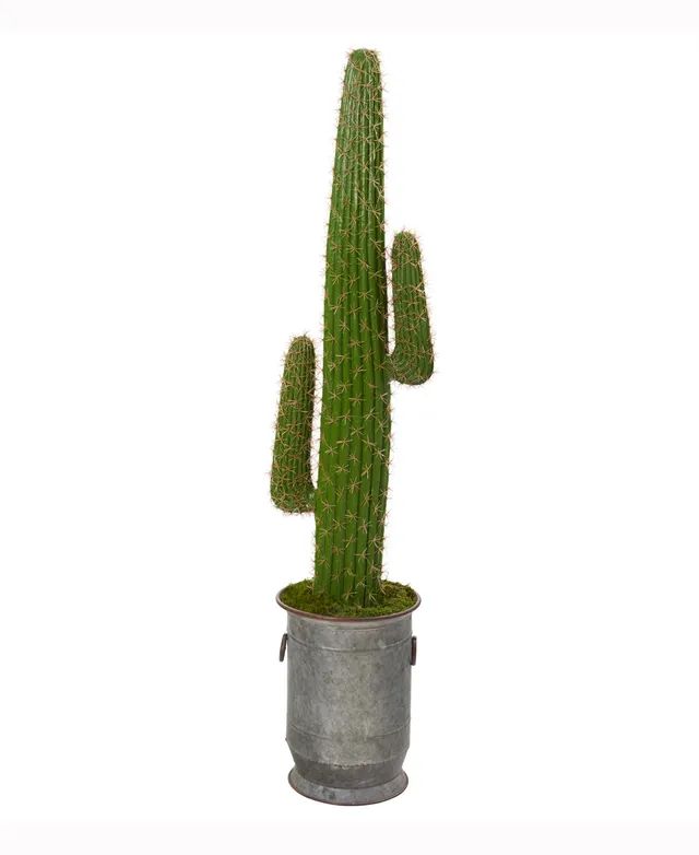 Nearly Natural 10 Cactus Succulent Artificial Plant in Planter, Green