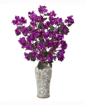 Nearly Natural 39in. Bougainvillea Artificial Arrangement in Decorative Vase