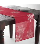 Saro Lifestyle Snowflake Design Table Topper/Runner