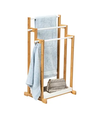 Honey Can Do 3-Tier Bamboo Bathroom Towel Rack