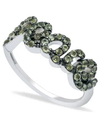 Peridot (1 ct. t.w.) 'Peace' Ring in Sterling Silver