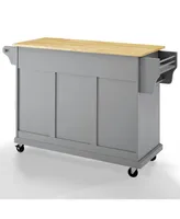 Crosley Natural Wood Top Kitchen Cart, Island