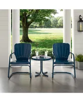 Crosley Ridgeland 3 Piece Metal Conversation Seating Set