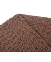 Battilo Knit Zig Zag Textured Woven Micro Chenille Throw