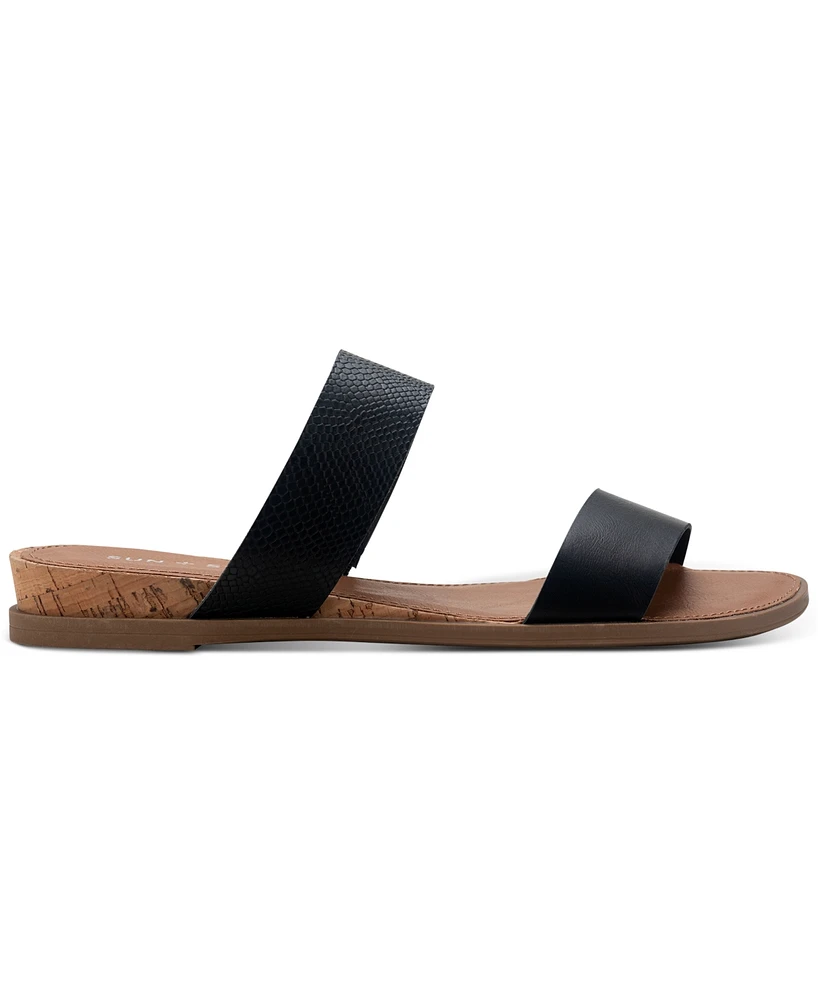 Sun + Stone Women's Easten Double Band Slide Flat Sandals, Created for Macy's