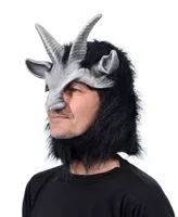 Zagone Studios Cute Black Satyr Headpiece Latex Adult Costume Mask One Size