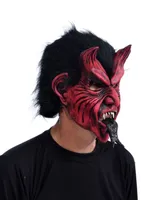 ZagOne Size Studios Classic Devil With Tongue Latex Adult Costume Mask One Size