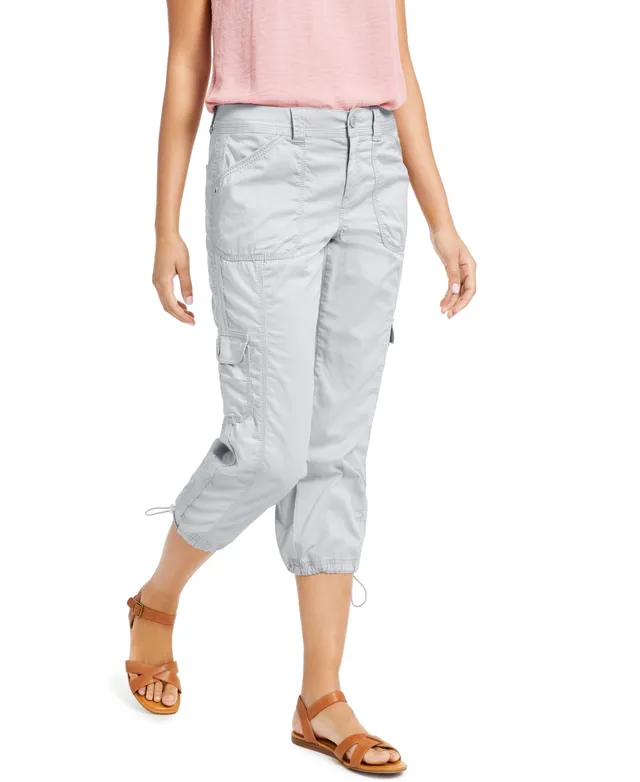 Womens Capri Trouser Elasticated Cropped 3/4 Cargo Pants Ladies Plus Size  Pants | eBay