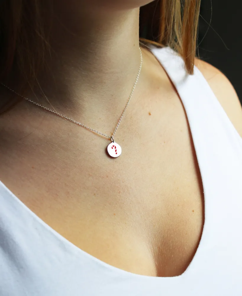 Candy Cane Necklace in Sterling Silver