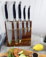 French Home Laguiole 5 Piece Kitchen Knife Set plus Magnetic Display.