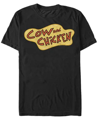 Fifth Sun Men's Cow and Chicken Logo Color Short Sleeve T- shirt