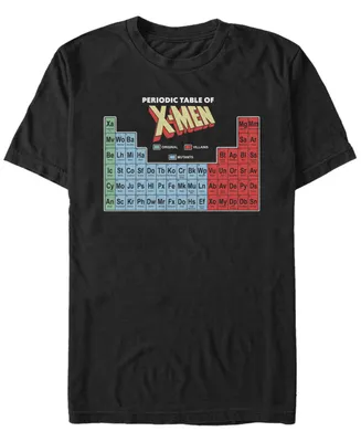 Fifth Sun Men's Periodic Table of X-Men Elements Colorful Short Sleeve T- shirt