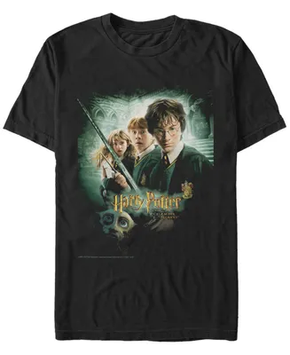 Fifth Sun Harry Potter Men's Chamber of Secrets Ron Hermione Dobby Poster Short Sleeve T-Shirt