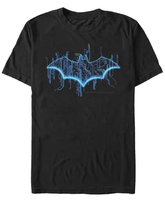 Fifth Sun Dc Men's Batman Digital Bat Logo Short Sleeve T-Shirt