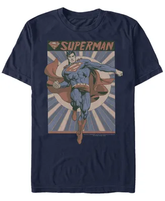 Fifth Sun Dc Men's Superman Classic Comic Poster Short Sleeve T-Shirt