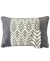 Homey Cozy Hannah Chevron Bow Throw Pillow