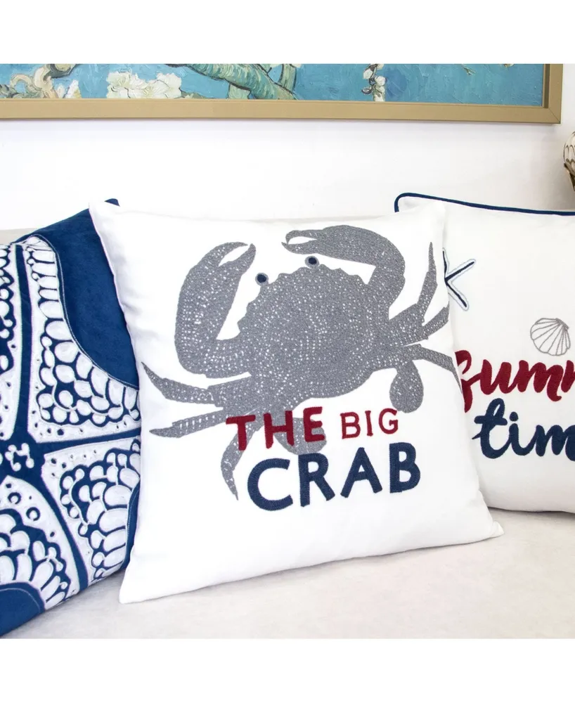 Crab 20" x 20" Decorative Pillow