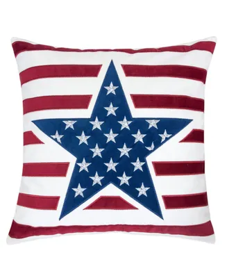 Homey Cozy Sienna Independence Day Square Decorative Throw Pillow
