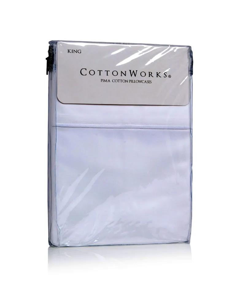 CottonWorks Pima Cotton Exclusive 1000 Thread Count Pillowcases - 2 Per Set
