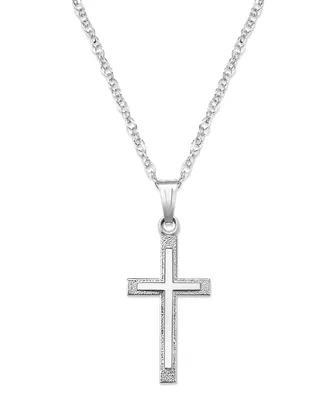 Sterling Silver Necklace, Cross Pendant