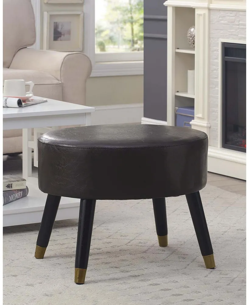 Convenience Concepts Designs4Comfort Mid Century Ottoman Stool