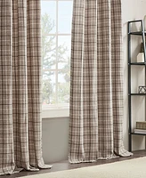 Madison Park Anaheim Plaid Curtain 1 Panel for bedroom, Rob Pocket/Back Tab fit up to 1.25 inches rod Single Living Room