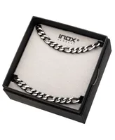 Inox Figaro Link 8" Bracelet and 22" Necklace Set - Silver