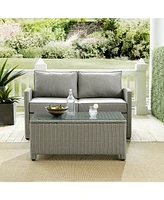 Crosley Bradenton 2 Piece Outdoor Wicker Chat Set