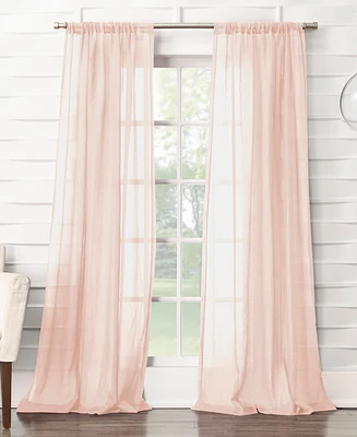 No. 918 Silvia Crushed Texture Semi-Sheer Rod Pocket Curtain Panel