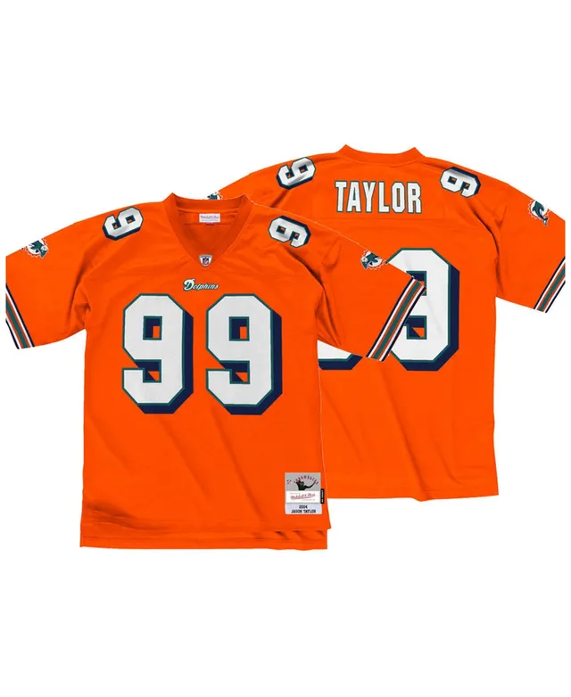 Men's Mitchell & Ness Jason Taylor Aqua Miami Dolphins Legacy Replica Jersey