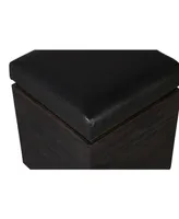 Union Home Solid Wood Storage Ottoman