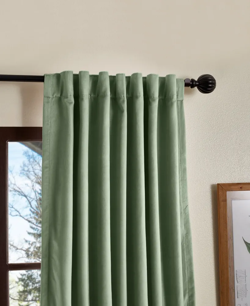 Martha Stewart Collection Lucca Blackout Velvet Curtain Panel Set, 50" x 84", Created For Macy's