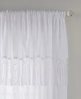 Calypso 52" x 84" Macrame Tassel Semi-Sheer Curtain Panel