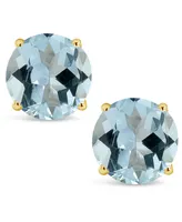 Aquamarine (2-1/2 ct. t.w.) Stud Earrings in 14K Yellow Gold