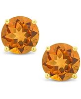 Citrine (9/10 ct. t.w.) Stud Earrings in 14K White or Yellow Gold