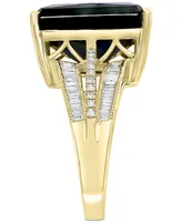 Effy Onyx & Diamond (3/8 ct. t.w.) Statement Ring in 14k Gold