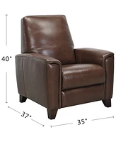 Brayna 35" Classic Leather Pushback Recliner, Created for Macy's