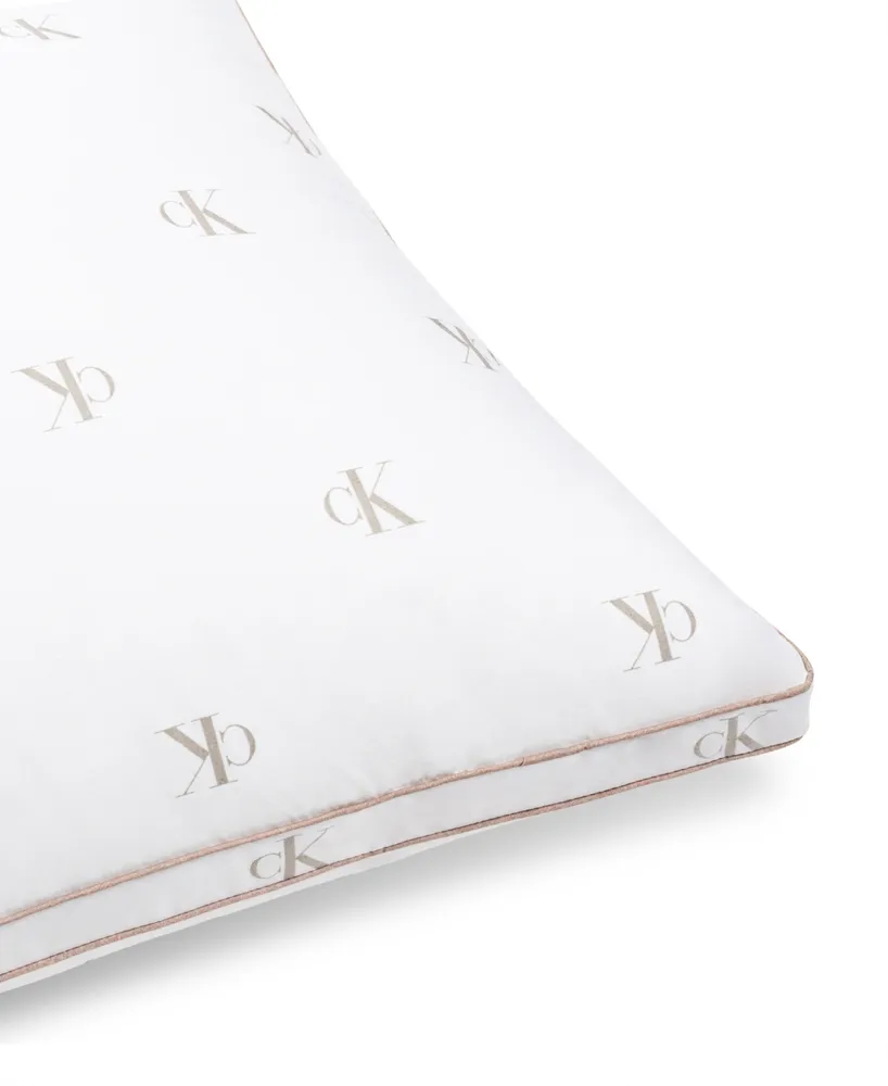Calvin Klein Monogram Logo Density Collection Cotton Pillow