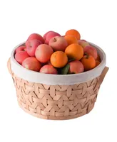 Vintiquewise Wooden Round Display Basket Bins