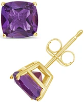 Garnet (3 ct. t.w.) Stud Earrings 14K Yellow Gold. Also Available Peridot, Amethyst and Citrine