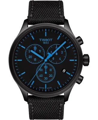 Tissot Men's Swiss Chrono Xl T-Sport Black Fabric Strap Watch 45mm